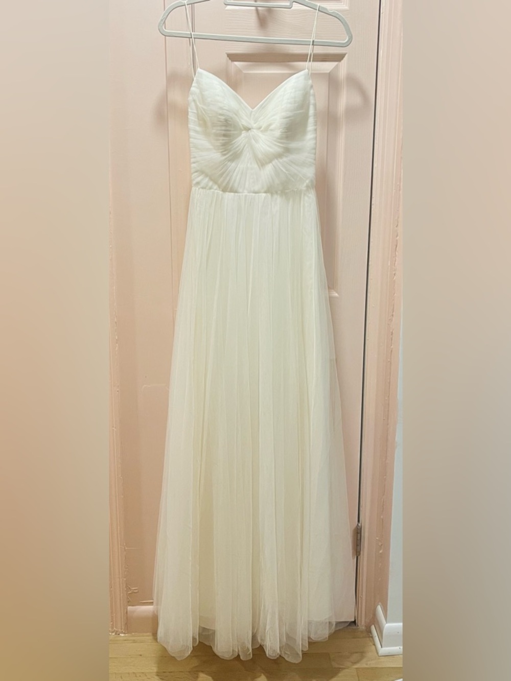 Watters Ivory Spaghetti-Strap Tulle Wedding Gown - Picture 5 of 9